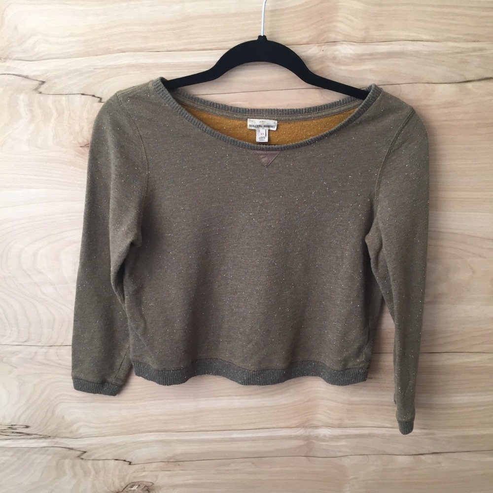 Anthropologie 3/5 sleeves Sweater Crop Top